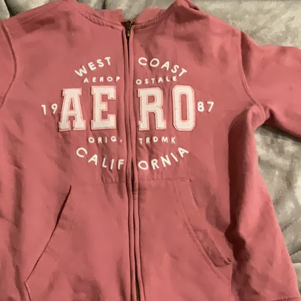 Pink Aeropostale kids zip up